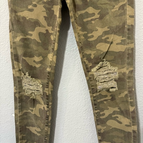 American Eagle Women Army Super Stretch X Mid Rise Distressed Denim Jegging Sz 6 - Picture 5 of 15